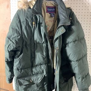 Gant coat size M green with hoddie